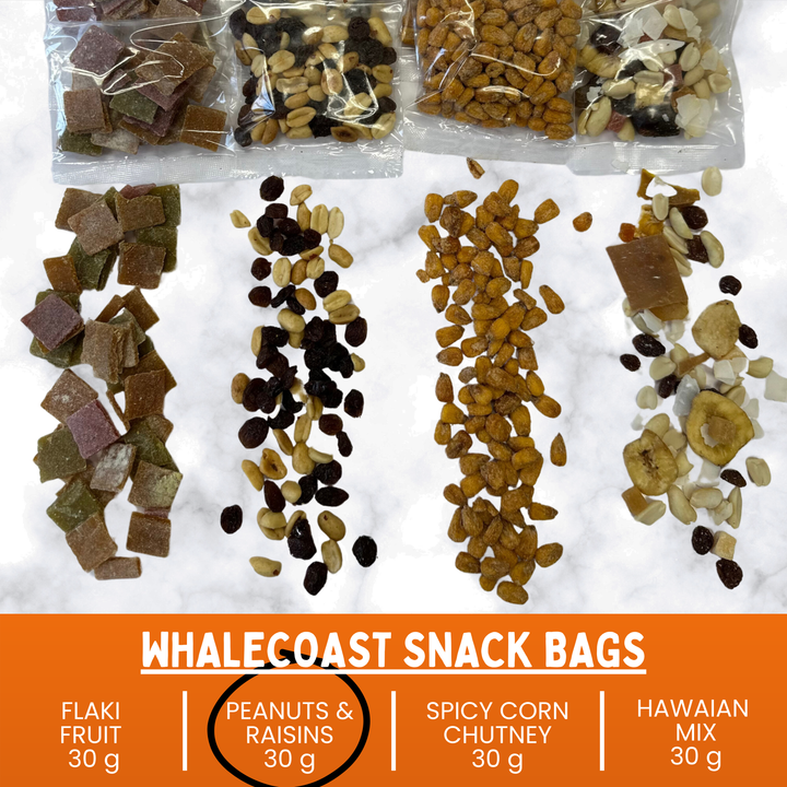 Whalecoast - Snack Bag: Peanuts & Raisins 30x30g