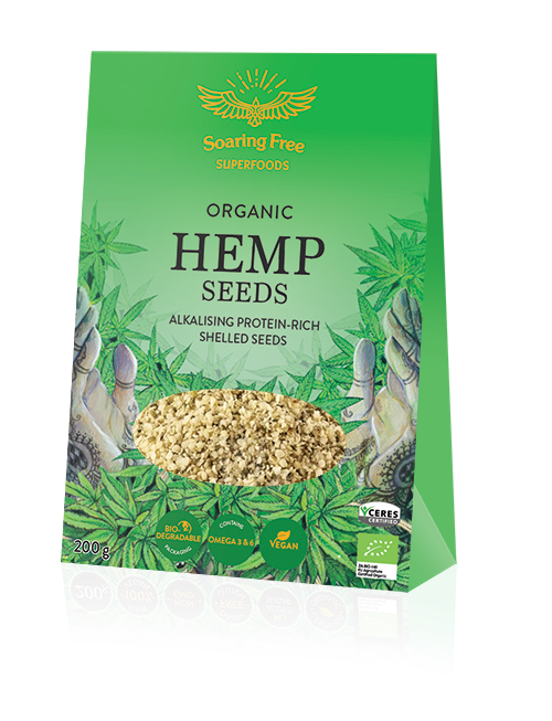 Soaring Free Superfoods Organic Hemp Seeds Shelled/Hulled