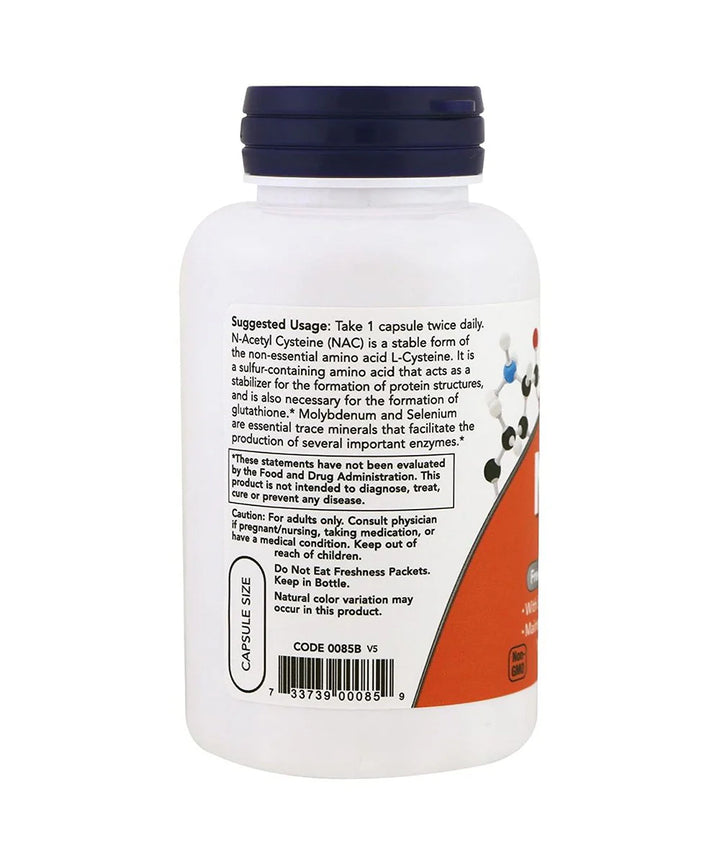 NOW Foods NAC 600 mg - 100 Veg Capsules