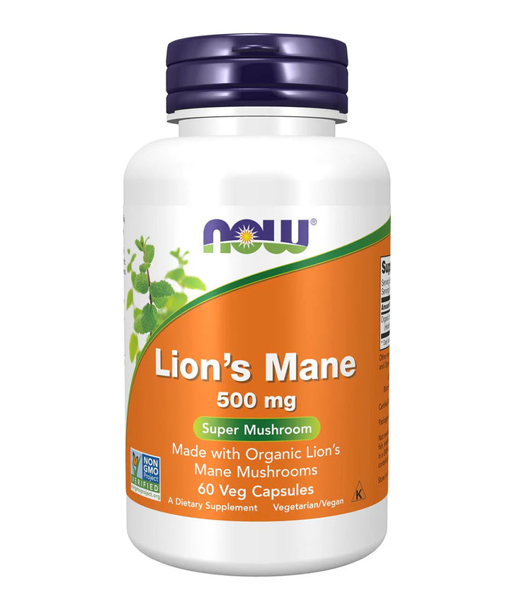 NOW Foods Lions Mane Mushroom (Organic) - 60 Veg Capsules