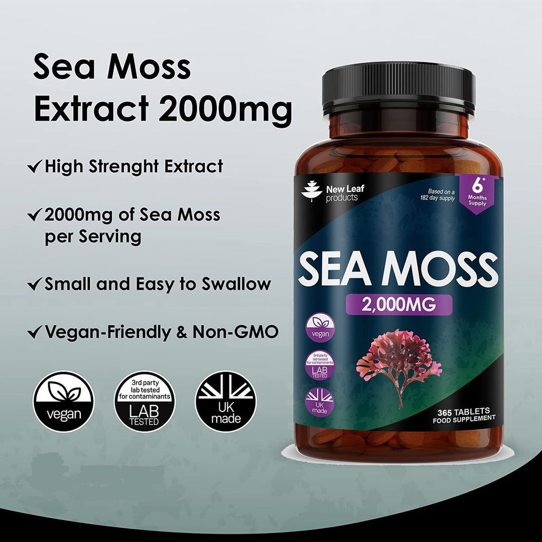 New Leaf Sea Moss Extract High Strength - 365 Tablets