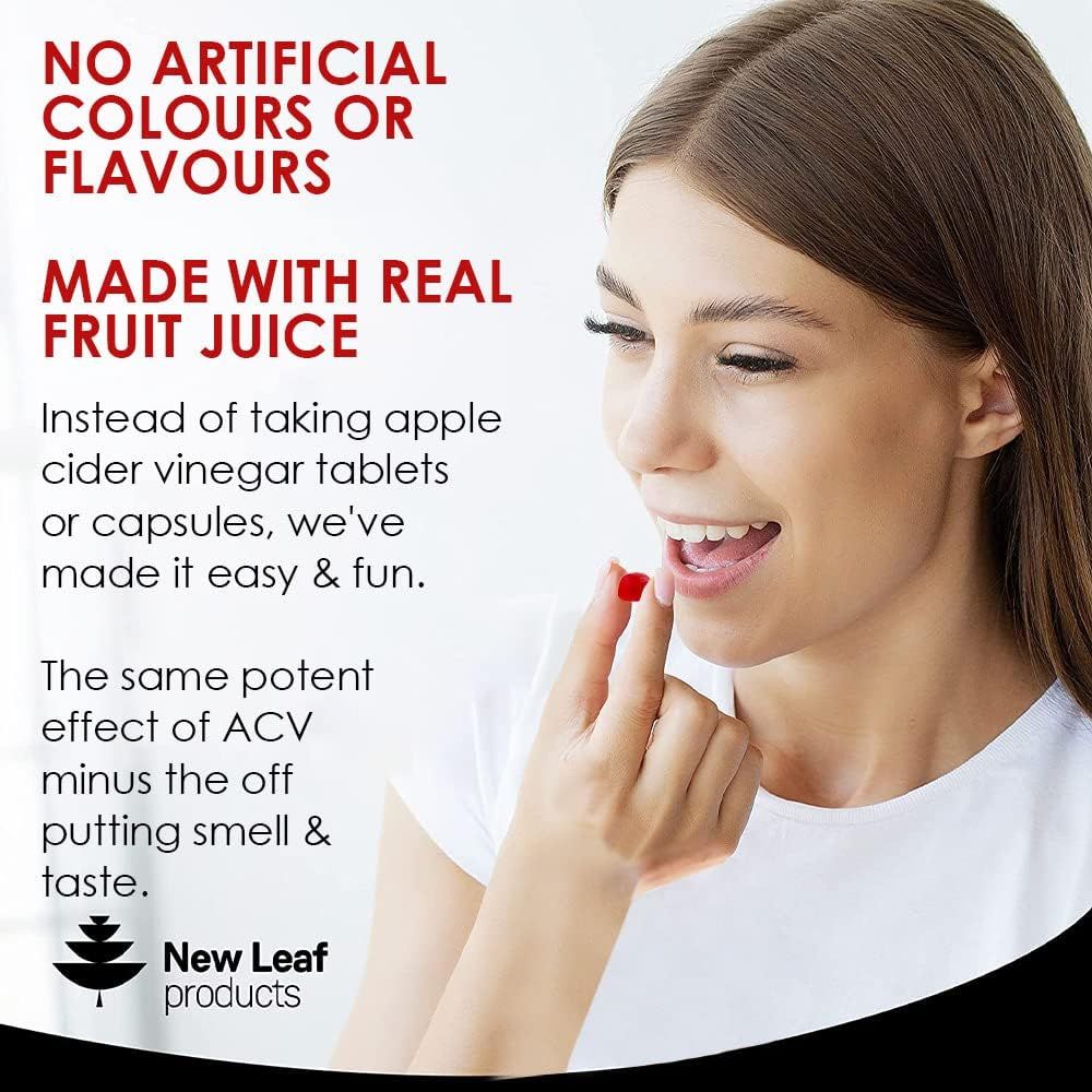 New Leaf Apple Cider Vinegar Vegan Gummies with The Mother High Strength - 30's