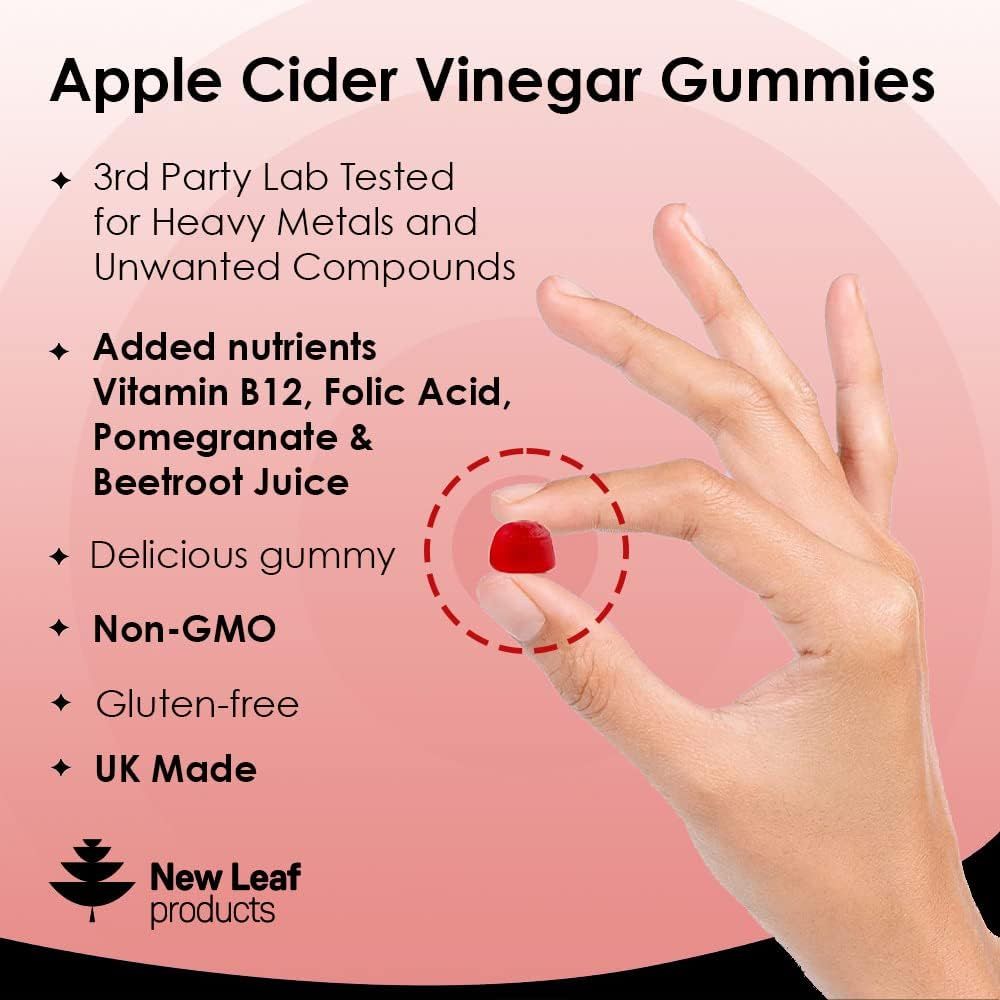 New Leaf Apple Cider Vinegar Vegan Gummies with The Mother High Strength - 30's