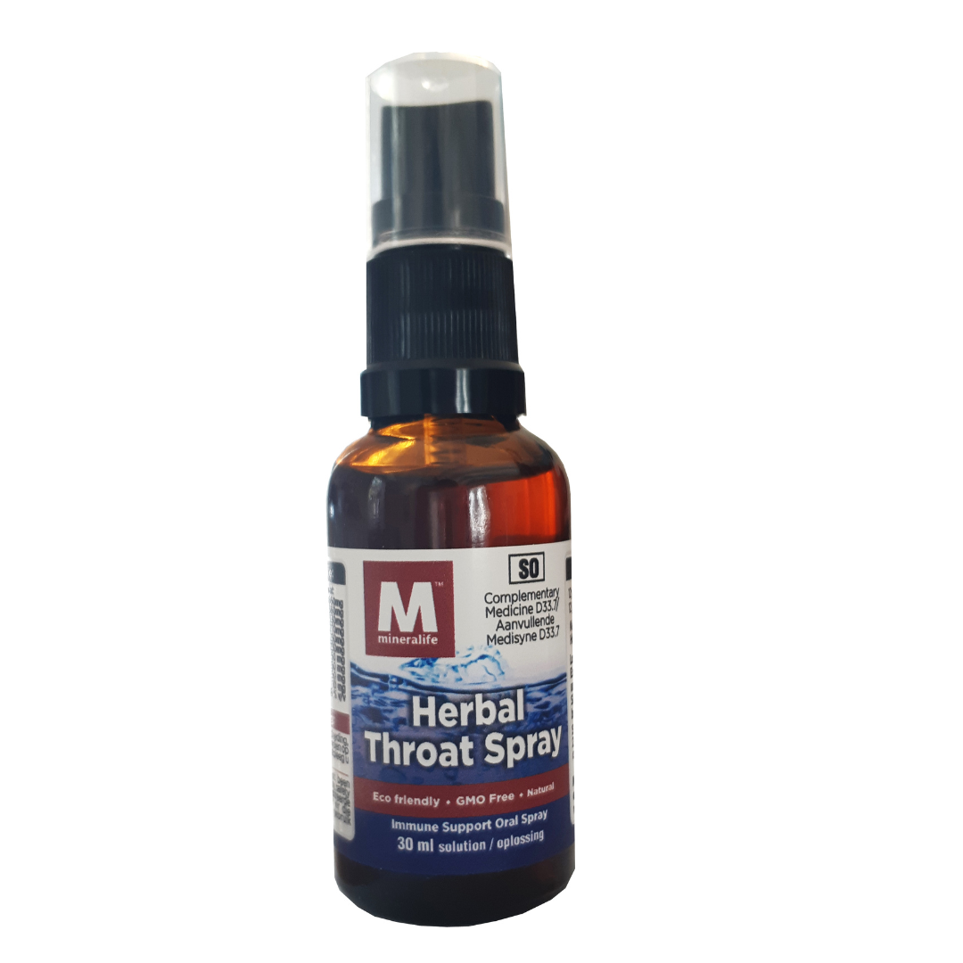 Mineralife Herbal Throat Spray - immune-booster, reliefs sore throats - 30ml