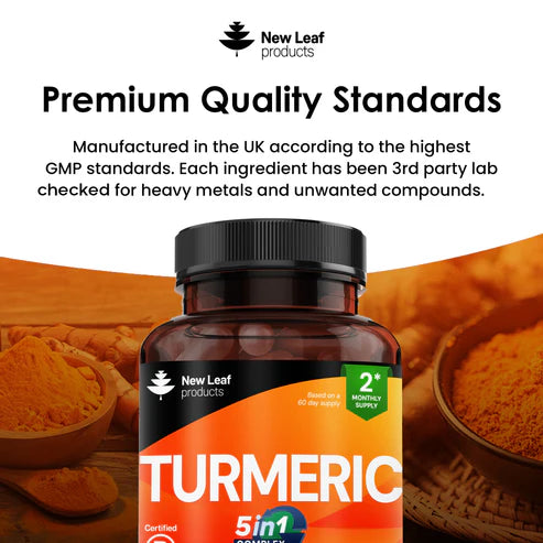 New Leaf Turmeric 5 in 1 Complex - 120 Capsules