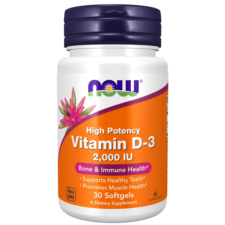 NOW Foods Vitamin D-3 2000 IU - 30 Softgels