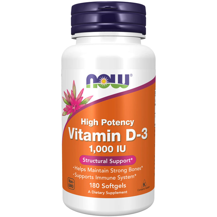 NOW Foods Vitamin D-3 1000 IU - 180 Softgels