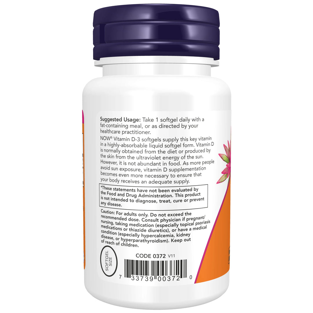 NOW Foods Vitamin D-3 5000 IU - 240 Softgels