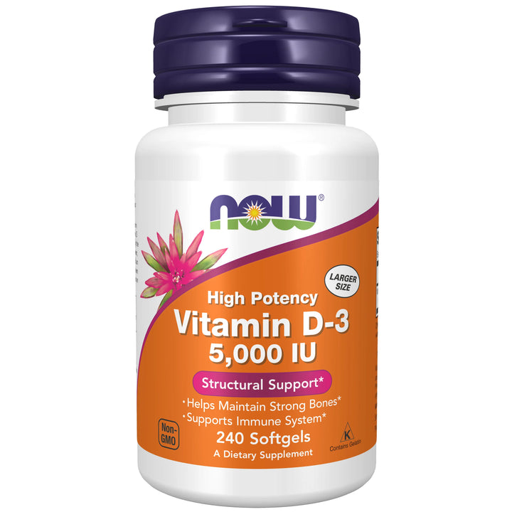 NOW Foods Vitamin D-3 5000 IU - 240 Softgels