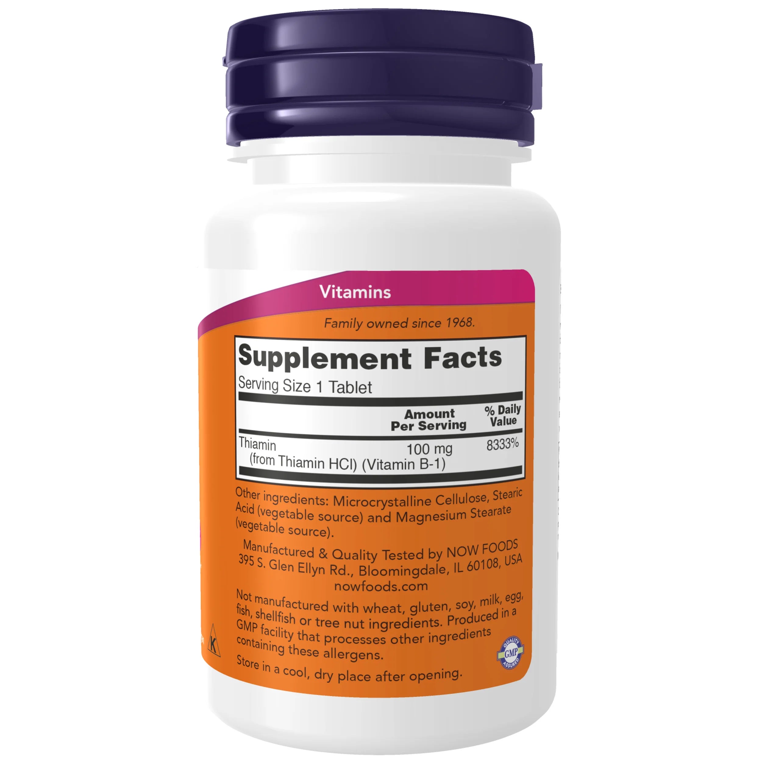 NOW Foods Vitamin B-1 100 Mg - 100 Tablets – Vita Wellness