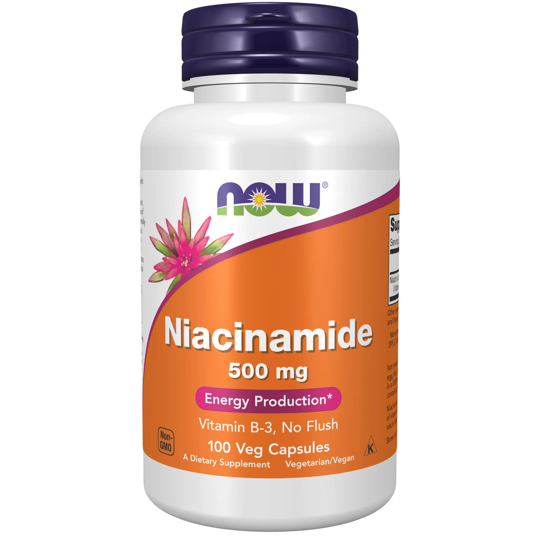 NOW Foods Niacinamide (B-3) 500 mg - 100 Veg Capsules