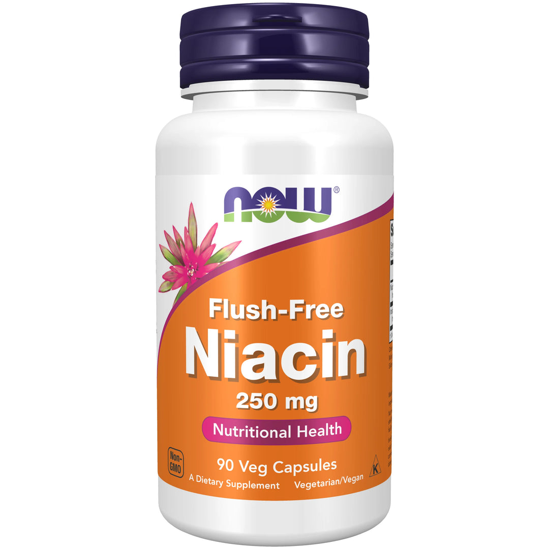 NOW Foods Flush-Free Niacin 250 mg - 90 Veg Capsules