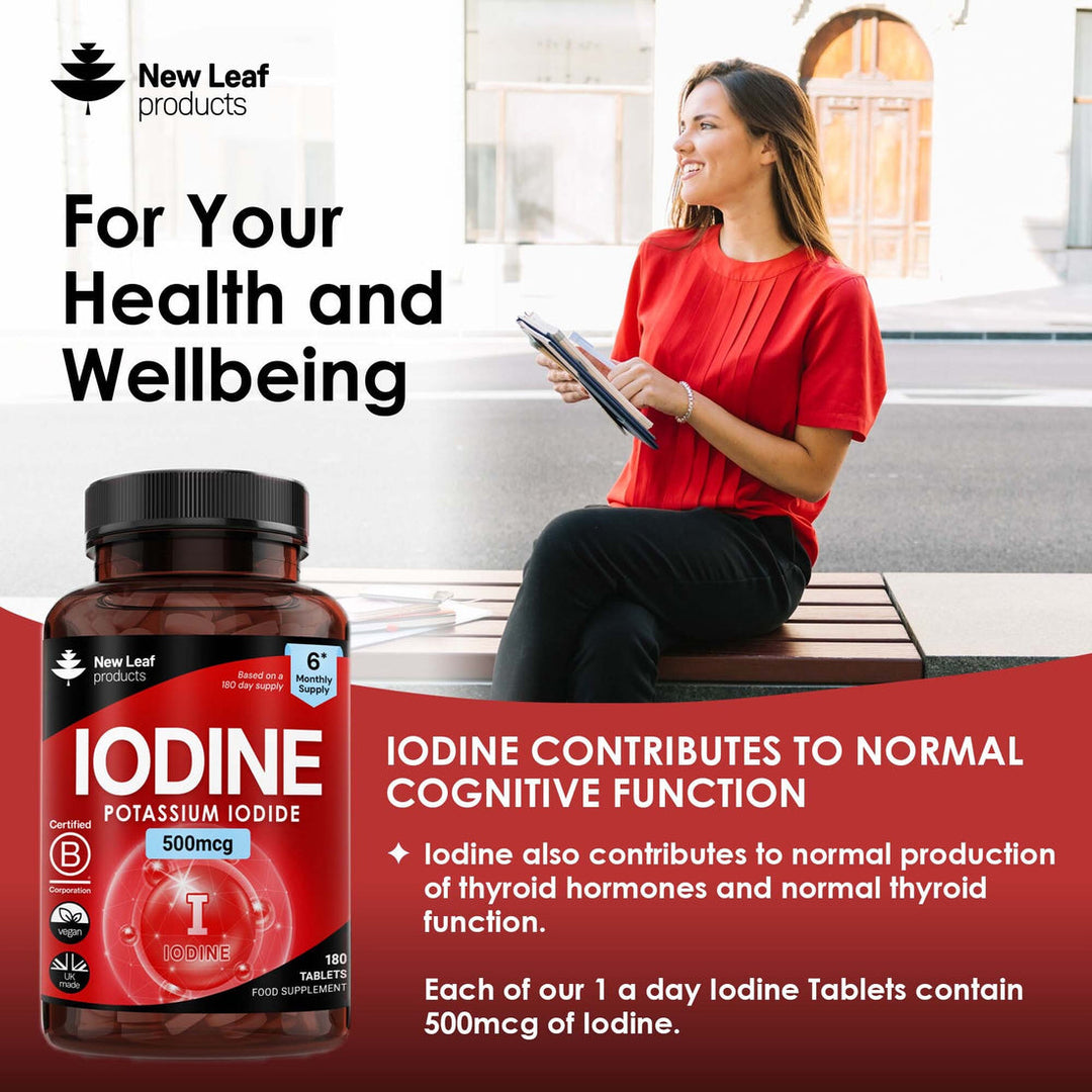New Leaf Iodine Thyroid & Nervous System Support - 180 Tablets