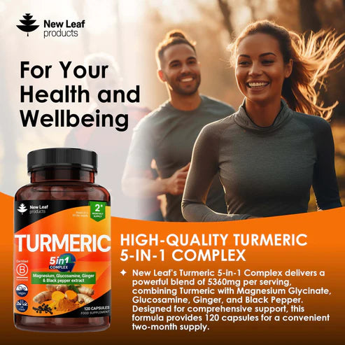New Leaf Turmeric 5 in 1 Complex - 120 Capsules