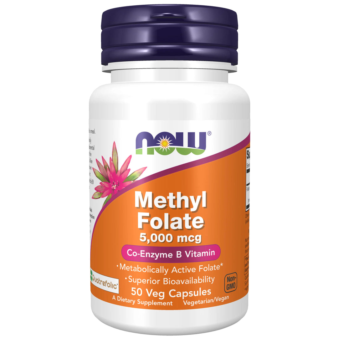 NOW Foods Methyl Folate 5,000mcg - 50 Veg Capsules