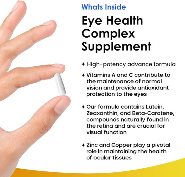 New Leaf Eye Health Complex - 120 Capsules - Lutein & Zeaxanthin with Vitamin A, B2 & Zinc