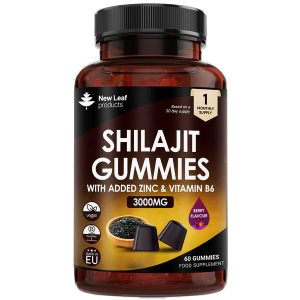 New Leaf Shilajit Gummies With Zinc and Vitamin B6 - 60 Gummies