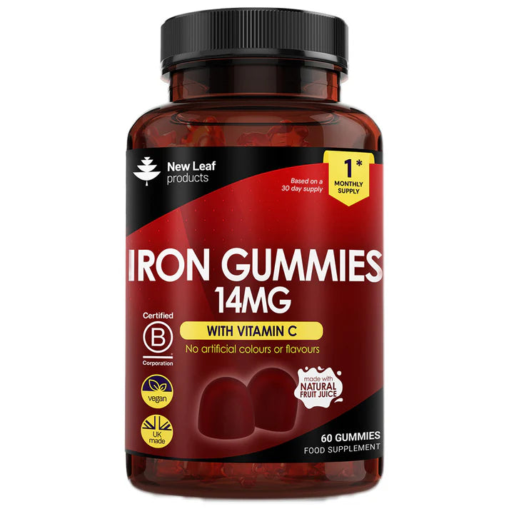 New Leaf Iron Gummies with Vitamin C 2 Months Supply - 60 Gummies