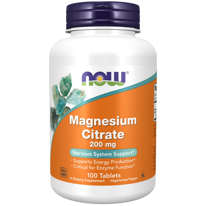 NOW Foods Magnesium Citrate 200mg - 100 Tablets