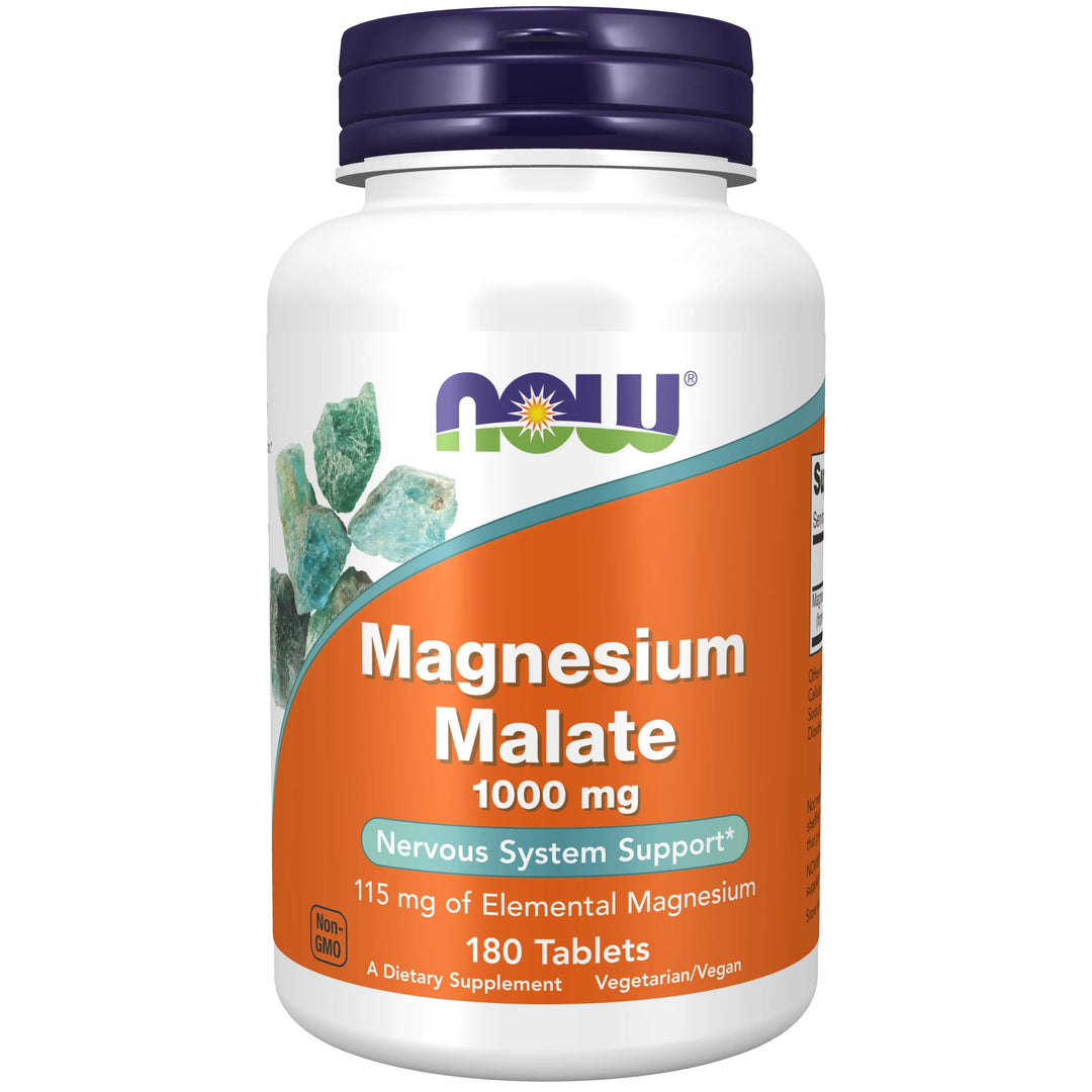 NOW Foods Magnesium Malate 1000 mg - 180 Tablets