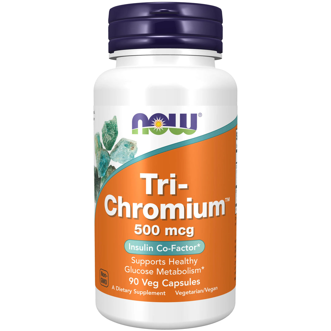 NOW Foods Tri-Chromium 500 mcg with Cinnamon - 90 Veg Capsules