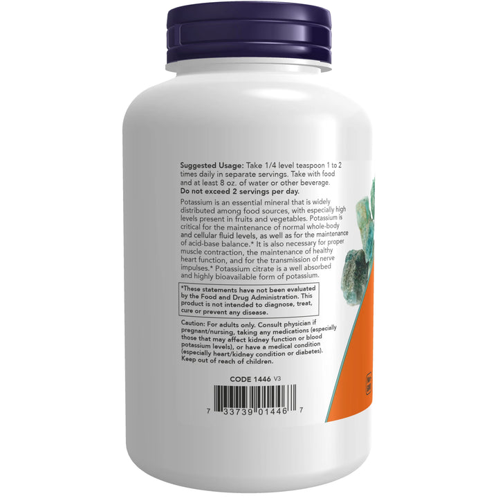 NOW Foods Potassium Citrate Powder - 340g