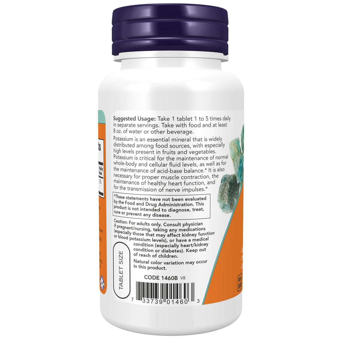 NOW Foods Potassium Gluconate 99 mg Vegetarian - 100 Tablets