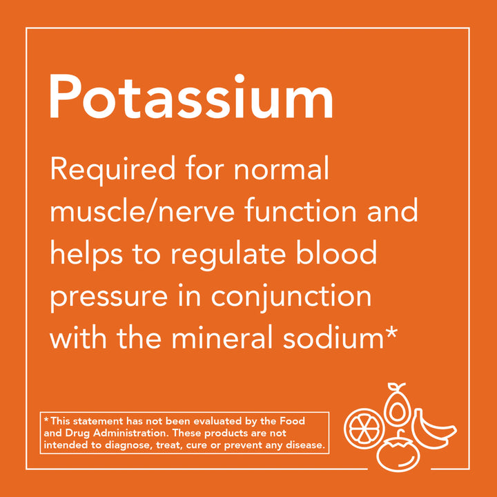 NOW Foods Potassium Gluconate 99 mg Vegetarian - 100 Tablets