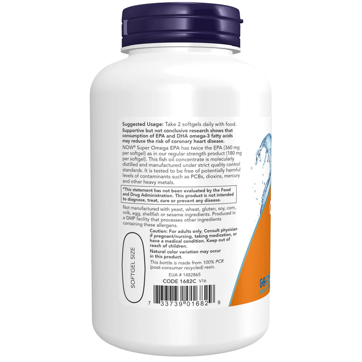 NOW Foods Super Omega EPA, Double Strength - 120 Softgels