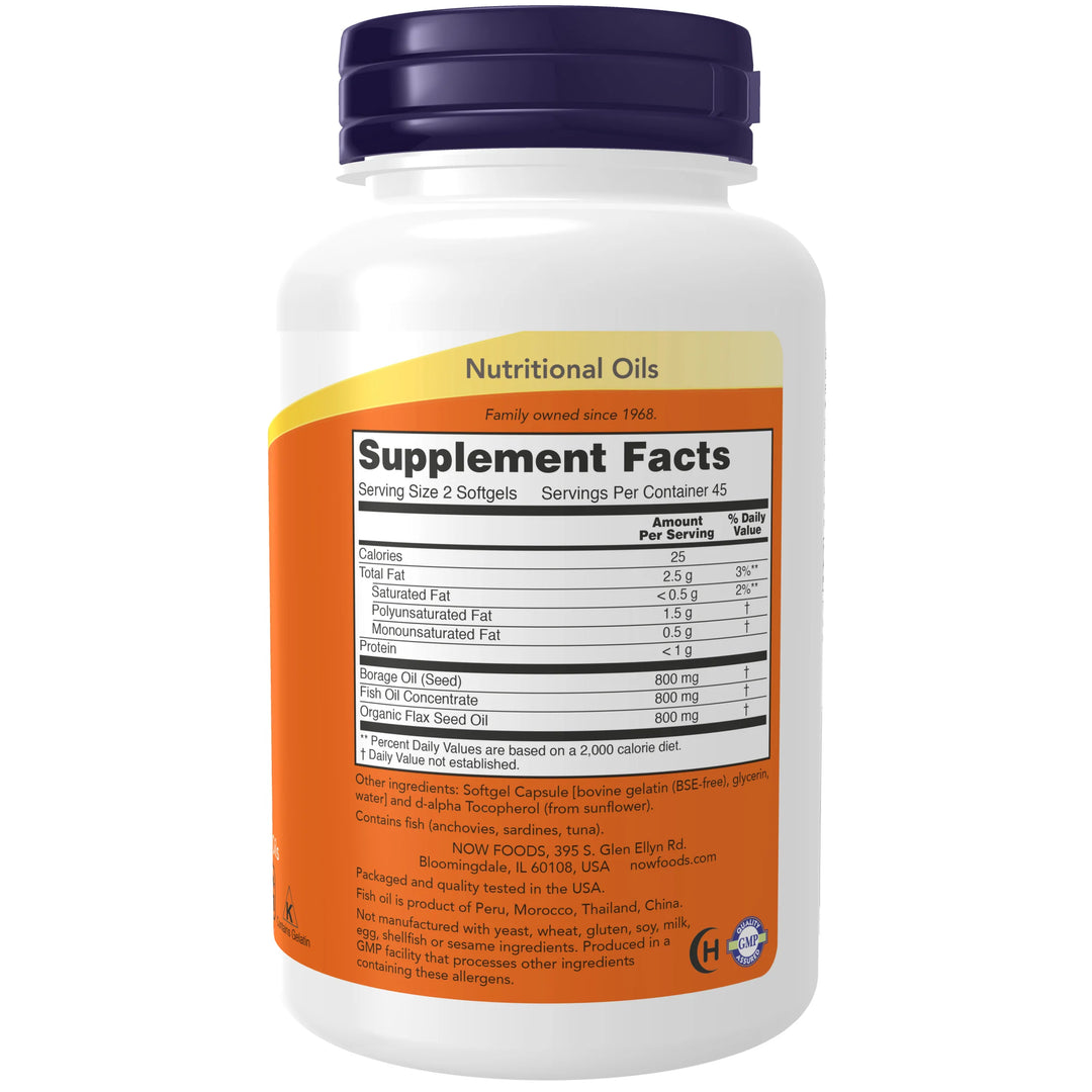 NOW Foods Super Omega 3-6-9 1200 mg - 90 Softgels