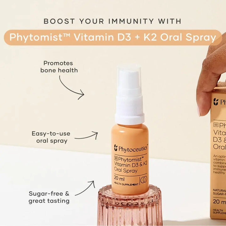 Phytoceutics Phytomist™ Vitamin D3 + K2 Oral Spray | 20ml