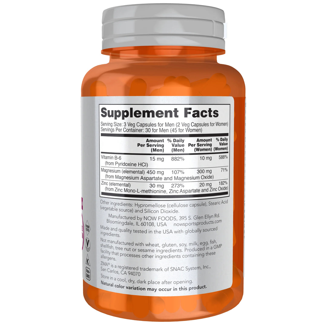 NOW Sports ZMA® - 90 Veg Capsules