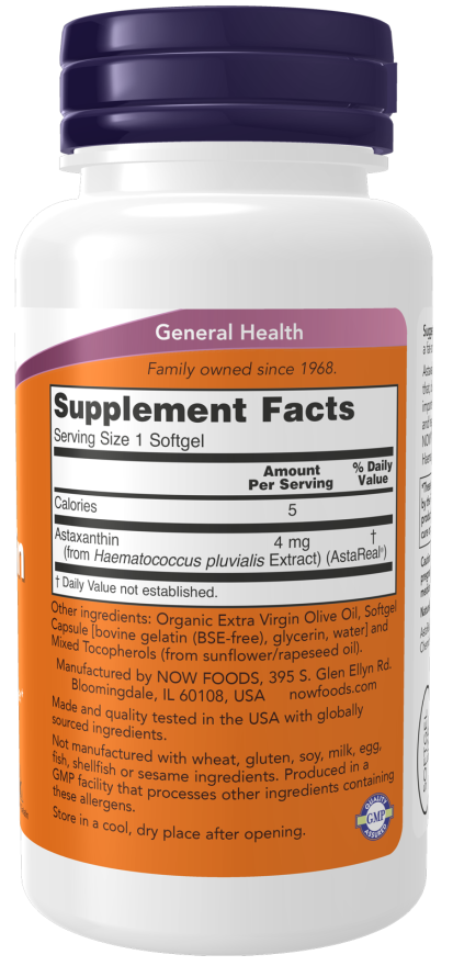 NOW Foods Astaxanthin 4 mg - 90 Softgels