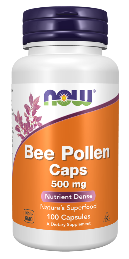 NOW Foods Bee Pollen 500 mg - 100 Capsules