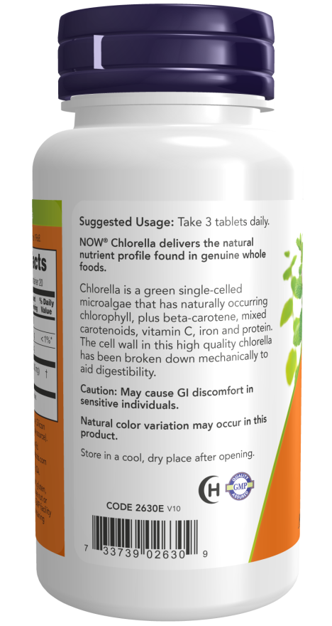 NOW Foods Chlorella 1000 mg - 60 Tablets