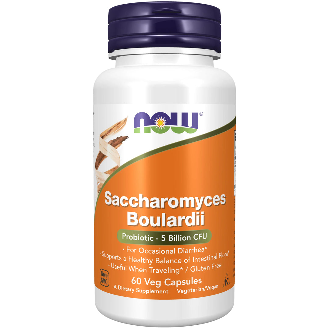 NOW Foods Saccharomyces Boulardii - 60 Veg Capsules