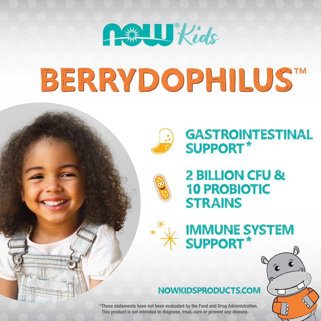 NOW Foods BerryDophilus Kids - 120 Chewables