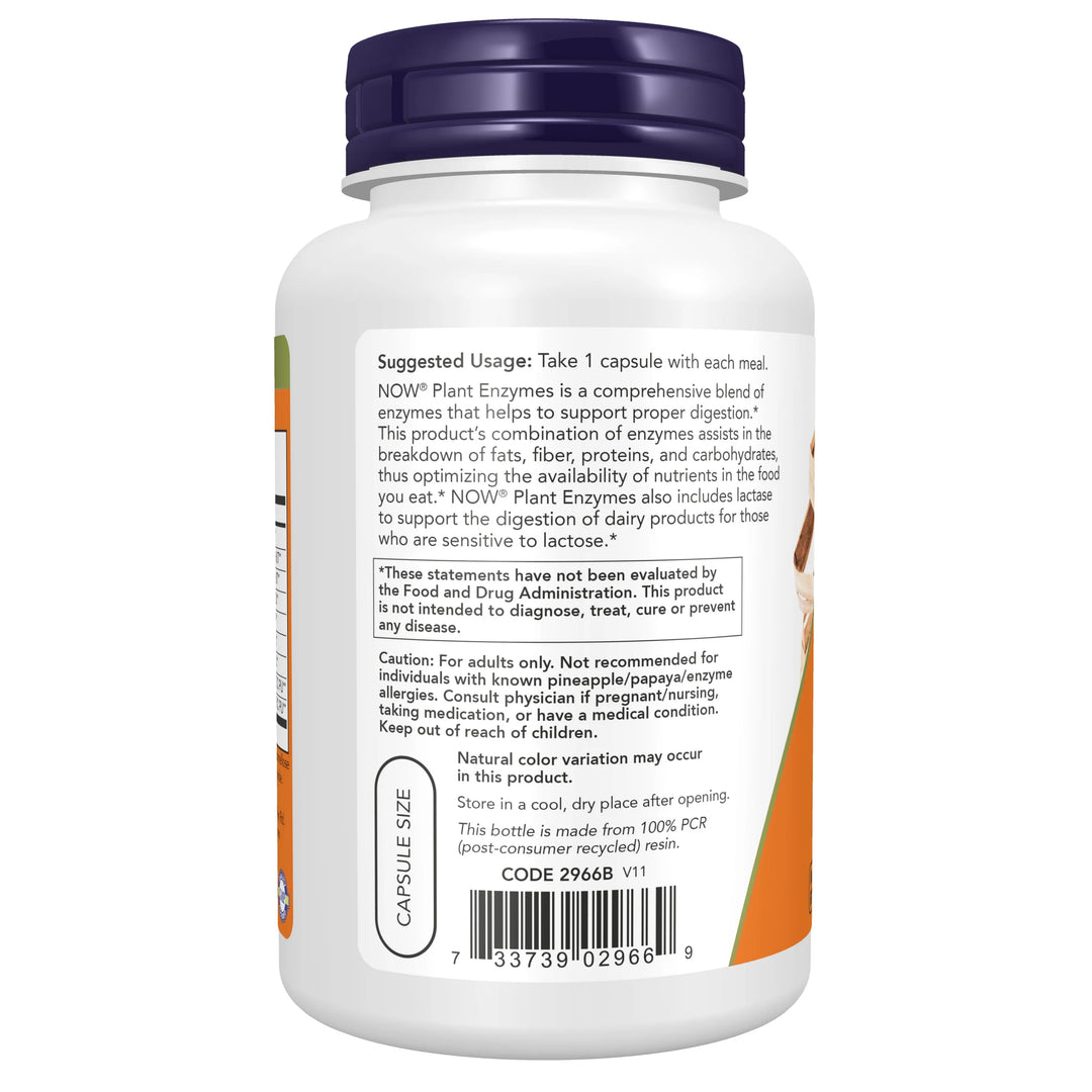 NOW Foods Plant Enzymes - 120 Veg Capsules