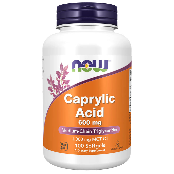 NOW Foods Caprylic Acid 600 mg - 100 Softgels