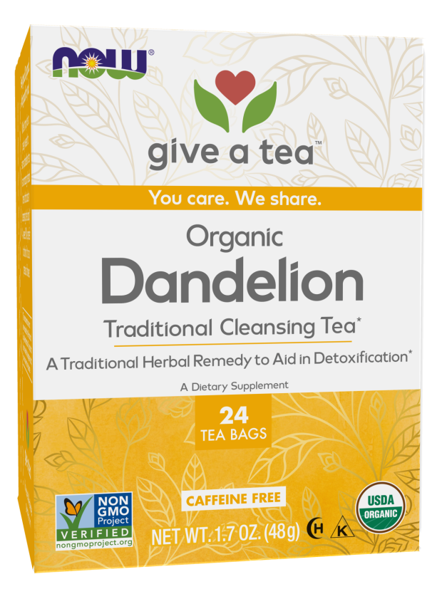 NOW Foods Dandelion Tea, Organic - 24 Tea Bags