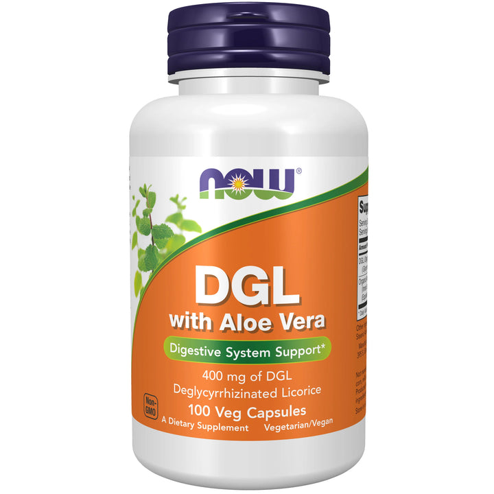 NOW Foods DGL with Aloe Vera - 100 Veg Capsules