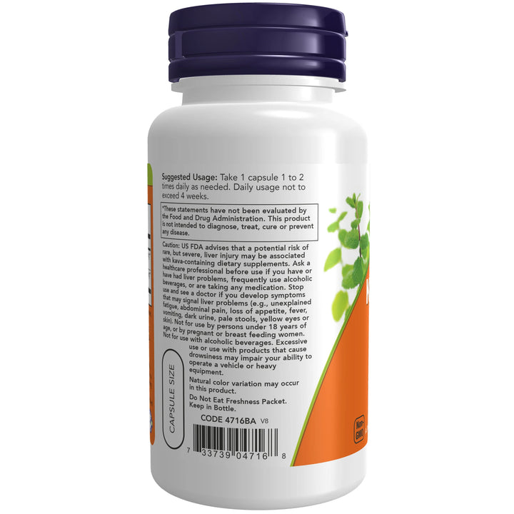 NOW Foods Kava Kava Extract 250 mg - 60 Veg Capsules