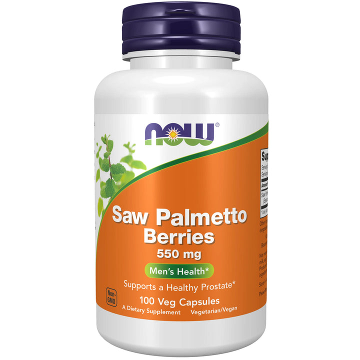 NOW Foods Saw Palmetto Berries 550 mg - 100 Veg Capsules