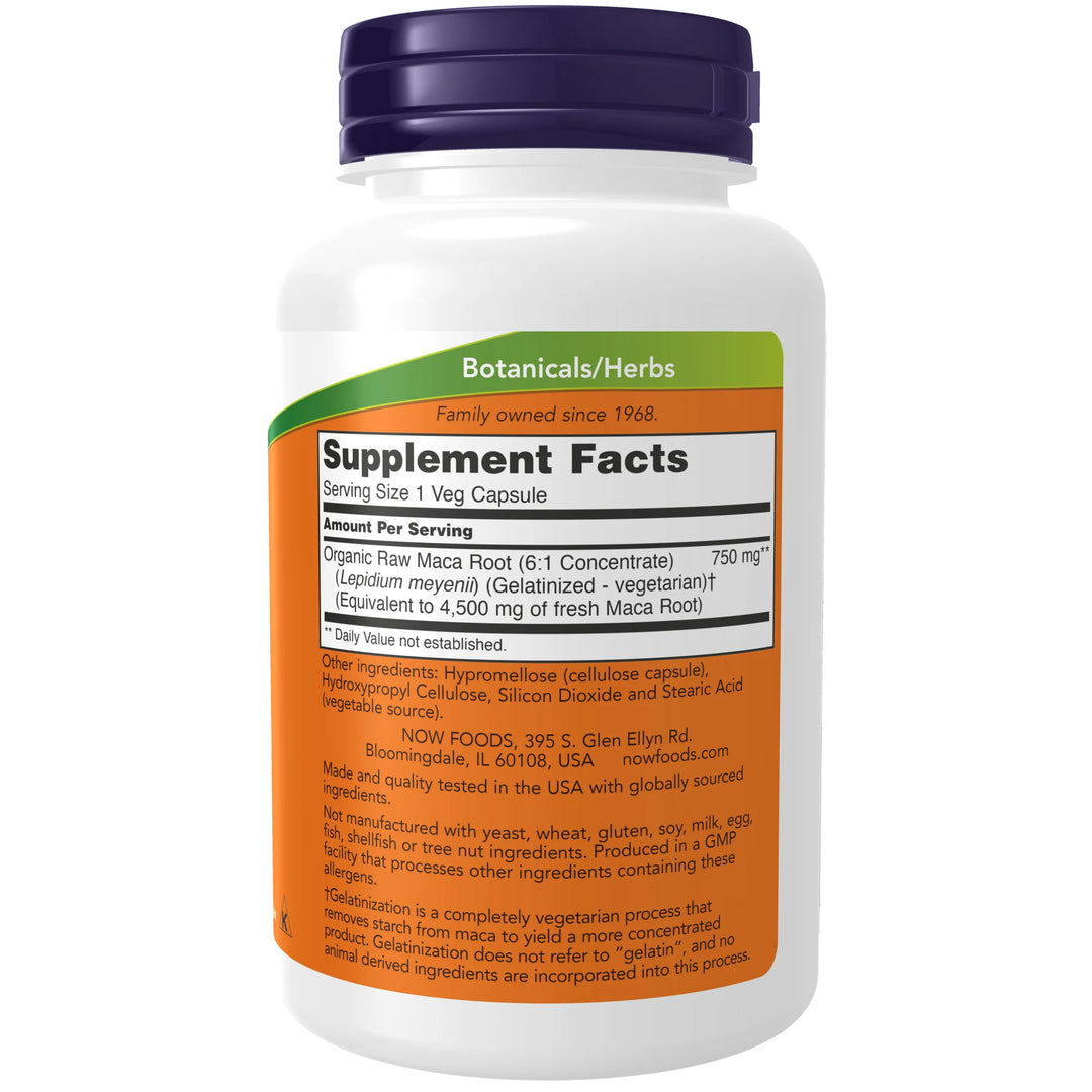 NOW Foods Maca 750mg Raw - 90 Veg Capsules