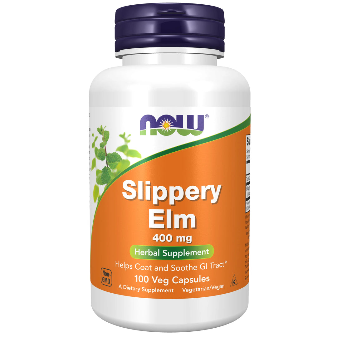 NOW Foods Slippery Elm 400 mg - 100 Veg Capsules