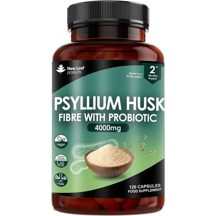 New Leaf Psyllium Husk with Probiotic - 120 Capsules