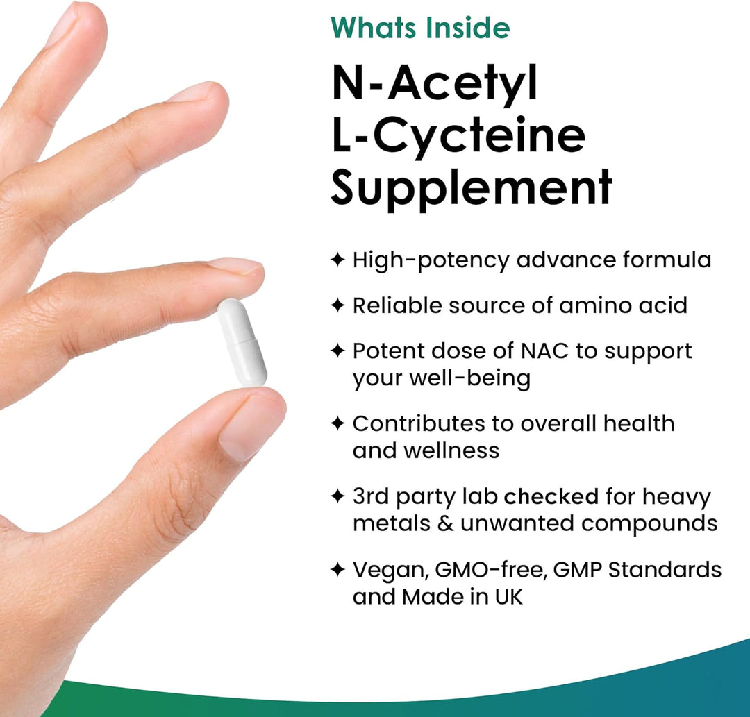 New Leaf NAC 600mg - High Bioavailability Amino Acid - 180 Capsules