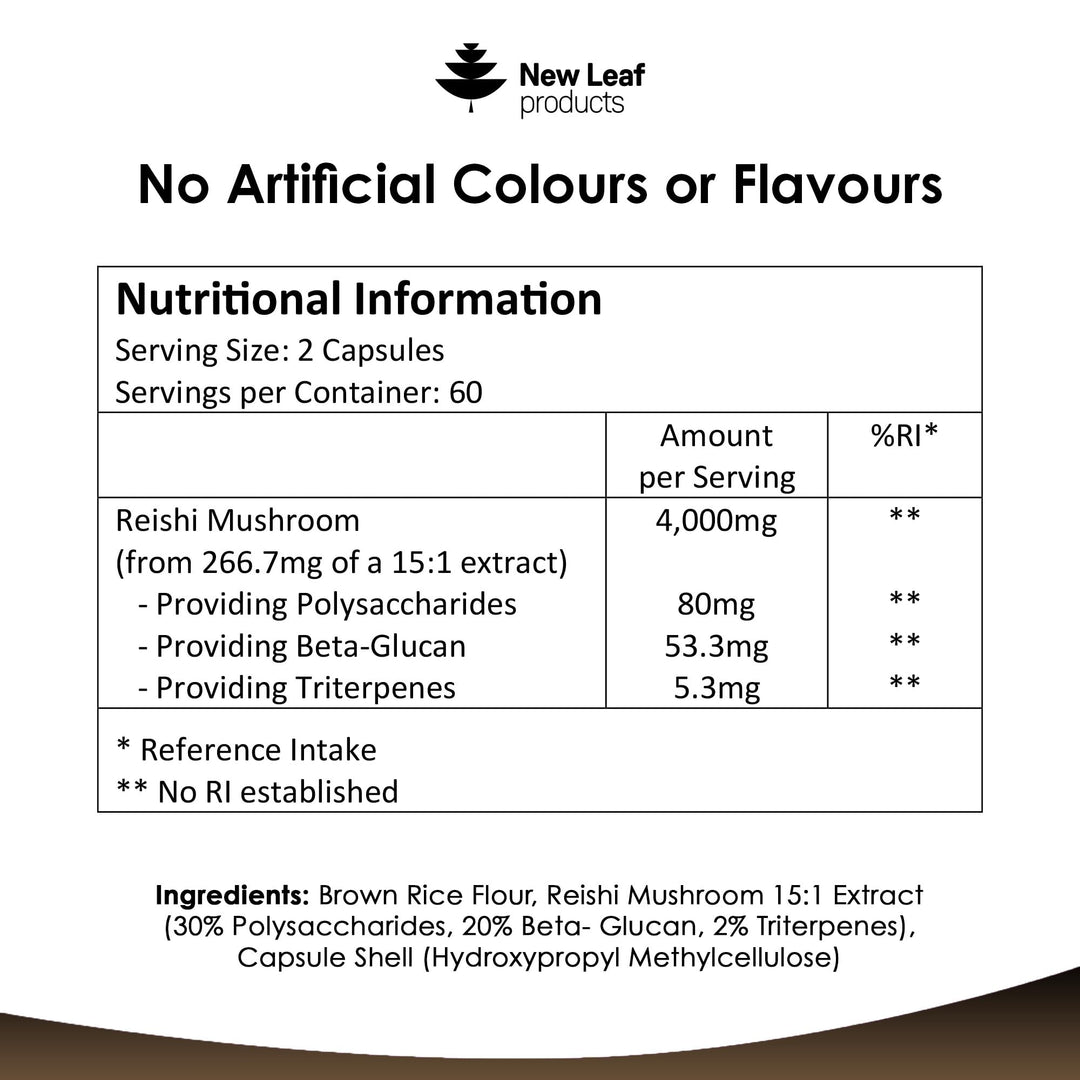 New Leaf Reishi Mushroom - 120 Capsules