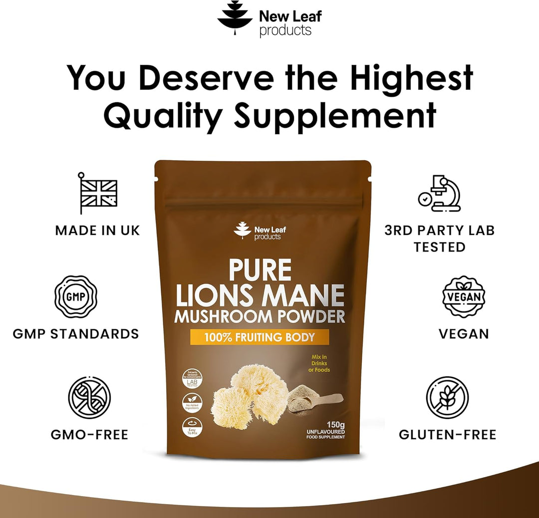 New Leaf Lions Mane Mushroom Powder - 150g