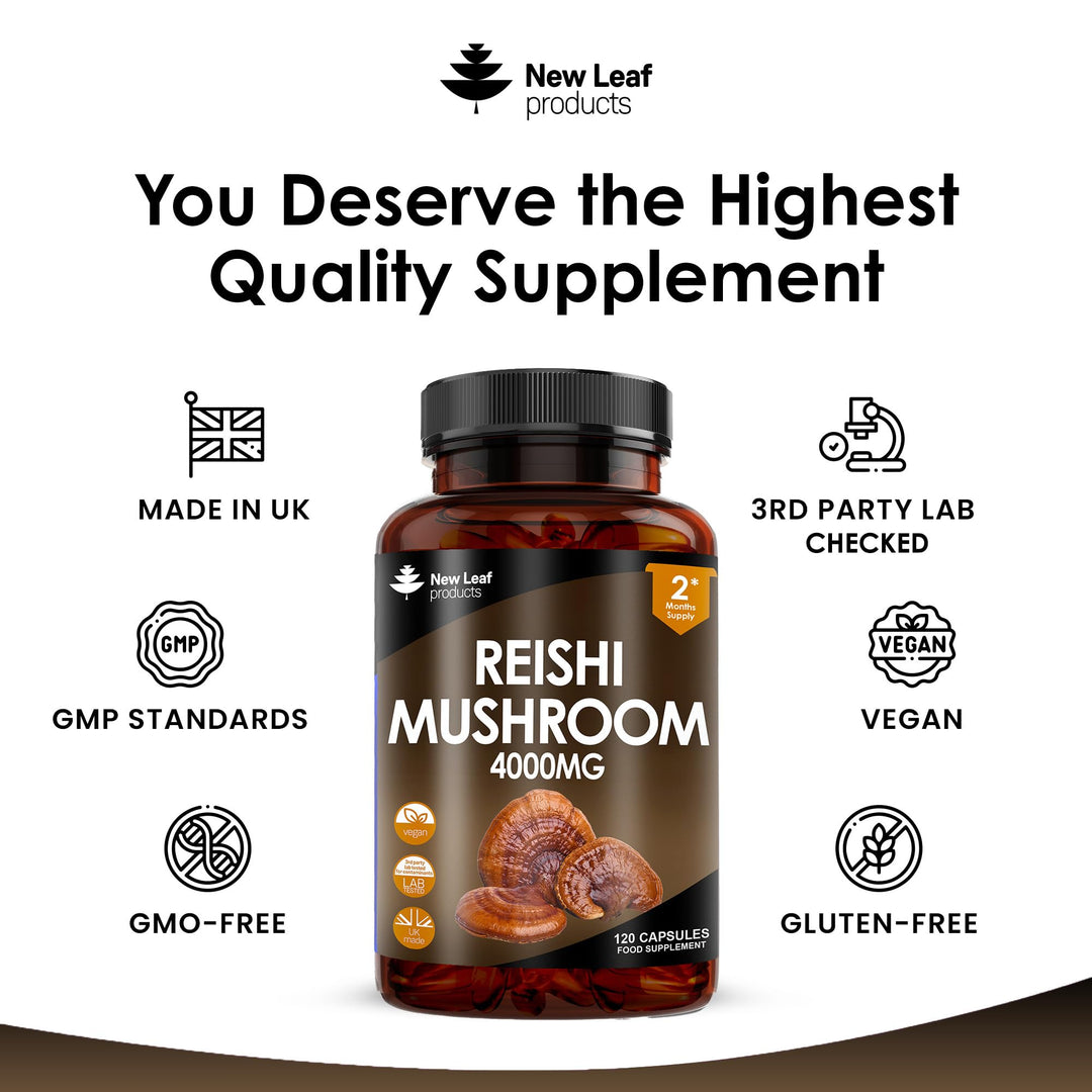 New Leaf Reishi Mushroom - 120 Capsules